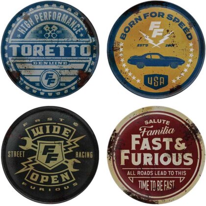 Fast & Furious Untersetzer 4er-Pack Vintage Style