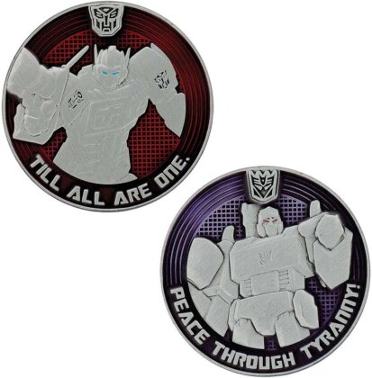 Transformers Generation 1 Sammelmünze G1 Autobots vs Decepticons Limited Edition 4 cm