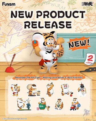Alexander The Fat Tiger Blind Box Minifiguren Roaring Love Series 2 - Epic Filial Fabil 7 cm Display (8)