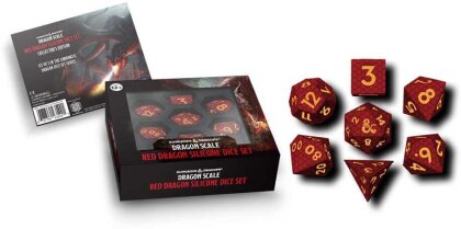 Dungeons & Dragons Premium Silicon Würfel Set Dragon Scale Red (7)
