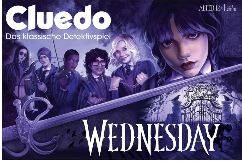 Wednesday Brettspiel Cluedo *Deutsche Version*