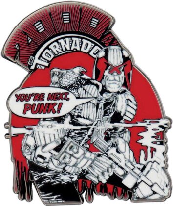2000 AD Ansteck-Pin Judge Dredd You're Next Punk Limited Edition