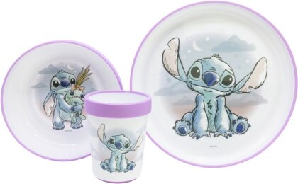 Set de vaisselle antidérapante - Cuddle Me - Lilo & Stitch