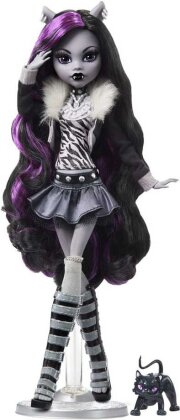 Monster High Reel Drama Puppe Clawdeen Wolf in Schwarzweiß