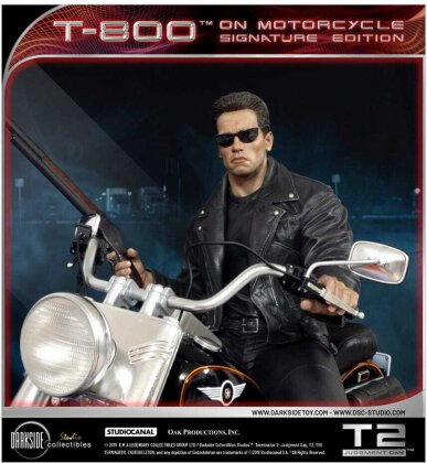 Terminator 2 Statue T-800 On Motorcycle Limited Signature Edition Exclusive 70 cm