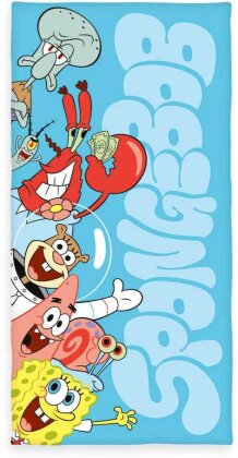 Spongebob Schwammkopf Velours-Handtuch 75 x 150 cm