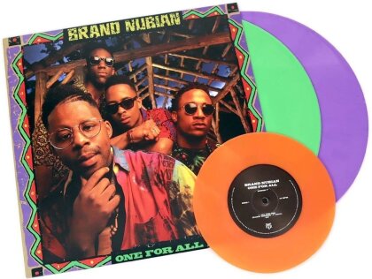 Brand Nubian - One For All (2020 Reissue, Tommy Boy, 30th Anniversary Edition, NEON PURPLE & NEON GREEN VINYL, 2 LPs + 7" Single)