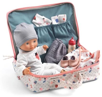 Spielkoffer mit Puppe & Zubehör Vanille Pomea