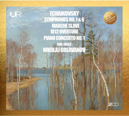 Peter Iljitsch Tschaikowsky (1840-1893), Nikolaj Golovanov, Emil Gilels & Moscow Radio Symphony Orchestra - Symphonies 1 & 6, Marche Slave, 1812 Overture - Piano Concerto 1 (2 CDs)