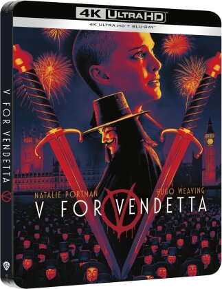 V for Vendetta (2005) (Édition Limitée, Steelbook, 4K Ultra HD + Blu-ray)