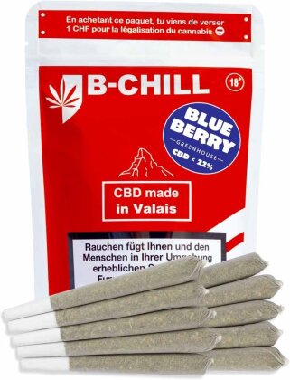 B-Chill ~ Pre Rolled Joints ~ Blueberry ~ (10 Stk.)