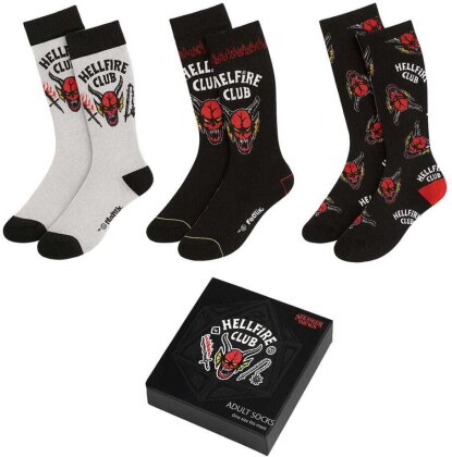 Stranger Things Socken 3er-Pack 38-45 Hellfire Club