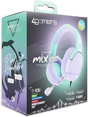 4Gamers - Panther Gaming Headset - Lavender Mint