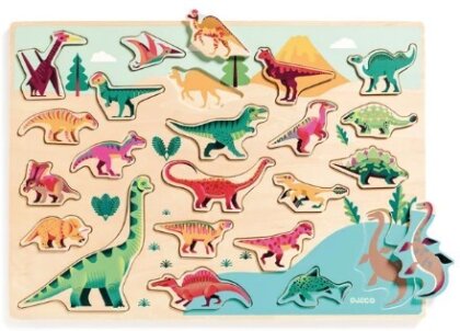 Dino 22 Teile Holzpuzzle