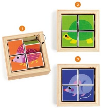 Tournibist 4 Würfel Holzpuzzle