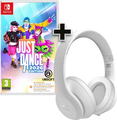 ready2music Nintendo Switch Just Dance 2026 (Code in the Box) + ready2music Rival white