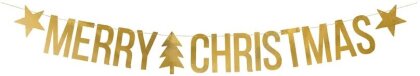 Merry Christmas gold Banner