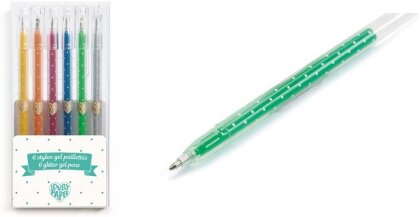 6 Glitzer-Gelschreiber