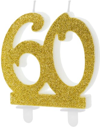 Kerze Geburtstag 60 gold