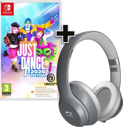 ready2music Nintendo Switch Just Dance 2026 (Code in the Box) + ready2music Rival silver