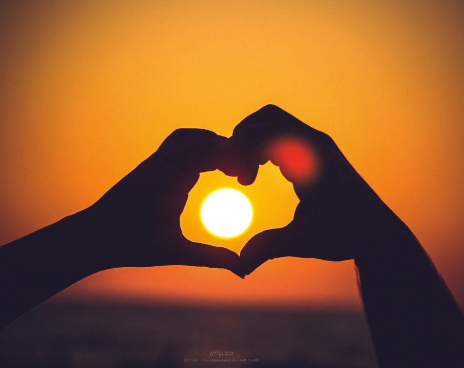 Sunsets - Heart of Hands Mousepad