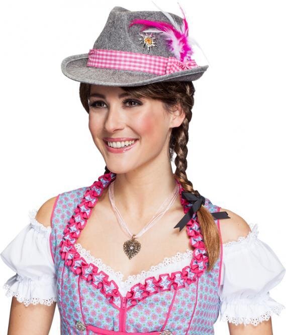 Trachtenhut Moni - grau-pink