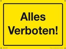 Alles Verboten - Vinyl-Aufkleber