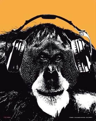 Orang Utan Headphones Mousepad