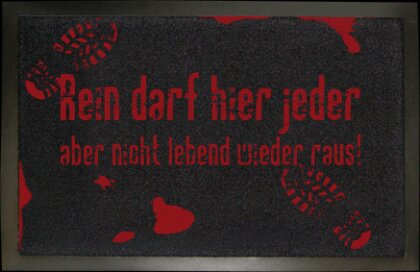Rein darf hier Jeder Fussmatte