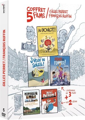 Gilles Perret / François Ruffin - Merci Patron ! (2016) / J’veux du soleil (2019) / Debout les femmes ! (2021) / La ferme des Bertrand (2023) / Au boulot ! (2024) (5 DVD)