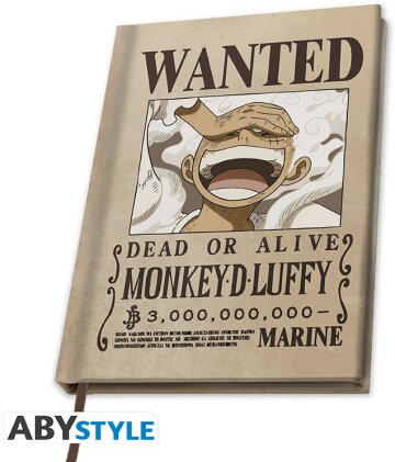 Carnet de Note - Wanted Luffy Nika - One Piece - A5