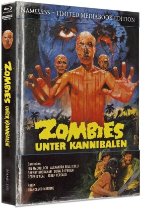 Zombies unter Kannibalen (1980) (Cover F, Wattiert, Limited Edition, Mediabook, 4K Ultra HD + 2 Blu-rays + CD)