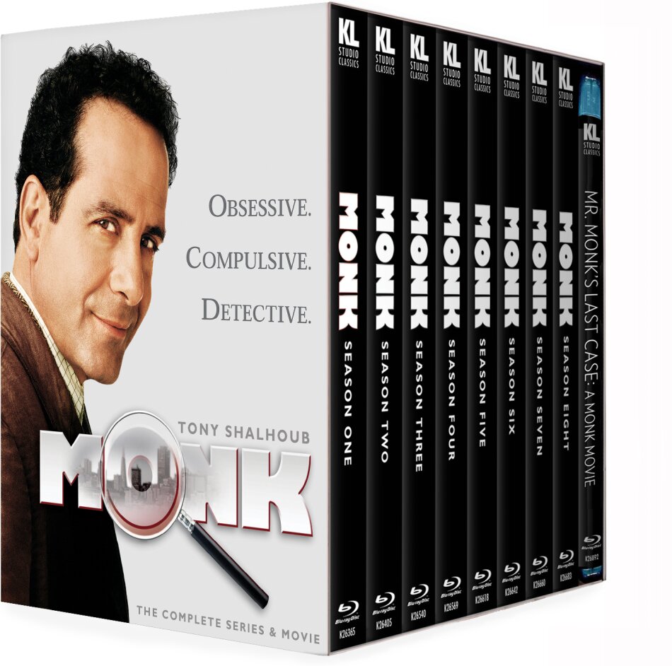 Monk - The Complete Series & Movie Restored, 33 Blu-rays