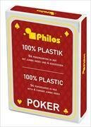 Pokerkarten - rot - Plastik