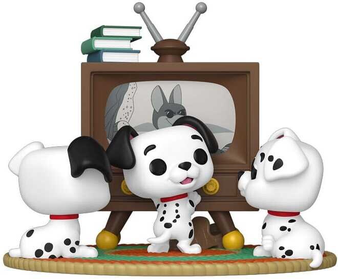 101 Dalmatiner POP Moment Vinyl Figuren Rolly - Patch & Lucky with TV 9 cm