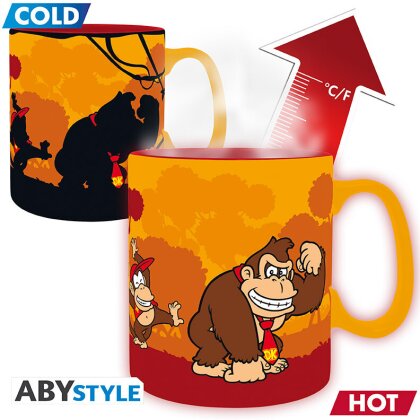 Mug - Thermo Réactif - Diddy & Donkey - Donkey Kong - 12 cm - 460 ml
