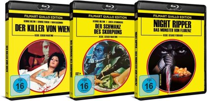 Der Killer von Wien / Der Schwanz des Skorpions / Night Ripper (Bundle, Filmart Giallo Edition, Édition Limitée, Uncut, 3 Blu-ray)