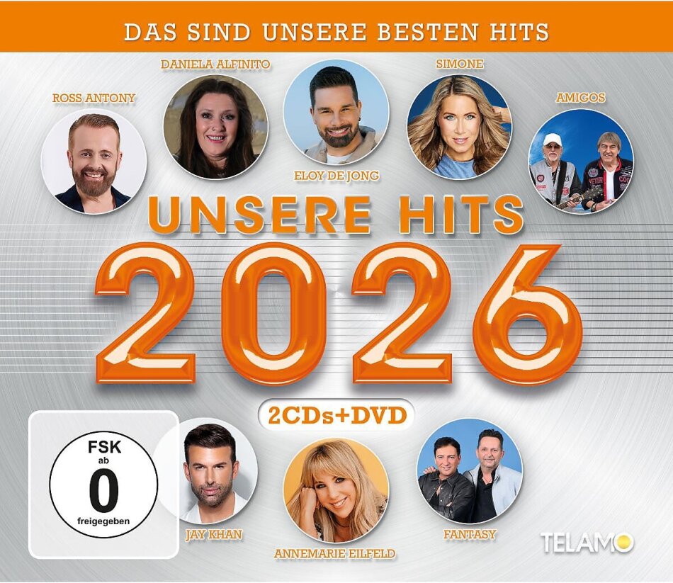 Unsere Hits 2026 Telamo, CD + DVD