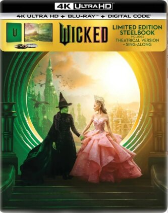 Wicked: Part 1 (2024) (Sing-Along Edition, Kinoversion, Limited Edition, Steelbook, 4K Ultra HD + Blu-ray)