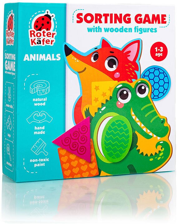 Lernspiel Sortierspiel mit Holzfiguren. Tiere RW4204