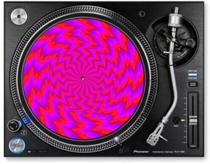 Optical Illusion Hot Pink Electric Trntbl Slip Mat