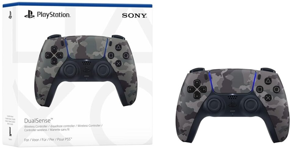 PS5 DualSense Wireless Controller Grey Camouflage - V3