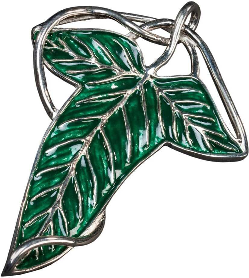 Herr der Ringe Replik 1/1 Brosche & Kette Elbische Blattbrosche (Sterling Silber)