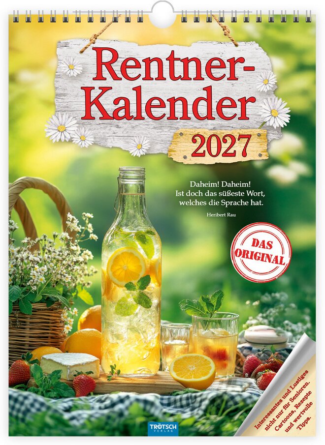 TRÖTSCH - Classickalender Rentnerkalender 2027