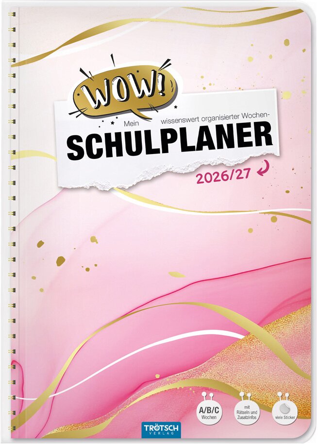 TRÖTSCH - Schulplaner WOW Marble 26/27