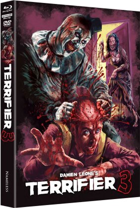 Terrifier 3 (2024) (Cover L, Limited Edition, Mediabook, 4K Ultra HD + Blu-ray + DVD)