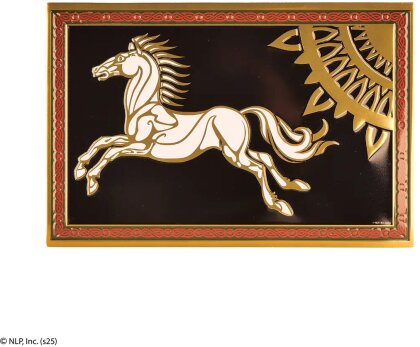 Plaque M&eacute;tallique - Drapeau du Rohan - Seigneur des Anneaux - 30 cm