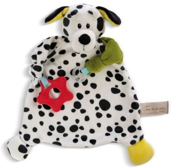 Schmusetuch Dalmatiner mit Beissring und Nuggibefestigung