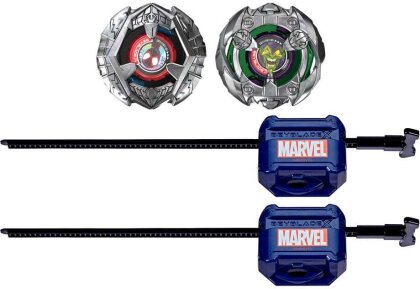 Beyblade X und Marvel Collab Miles Morales 1-60GN vs. Green Goblin 9-80HT
