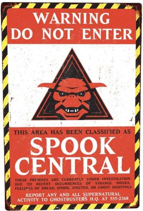 Ghostbusters Me&shy;tall&shy;schild Spook Central